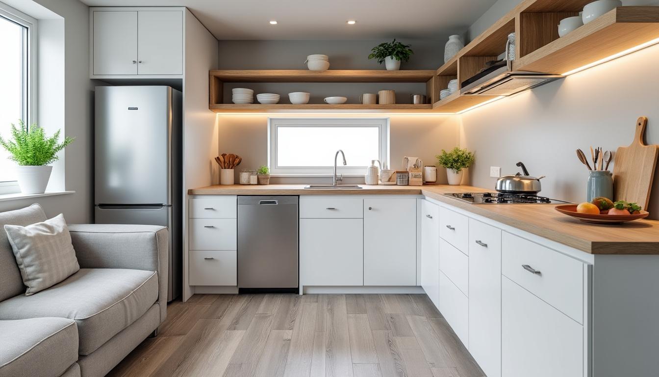 découvrez des astuces et conseils pour aménager une cuisine moderne et fonctionnelle tout en respectant un petit budget.
