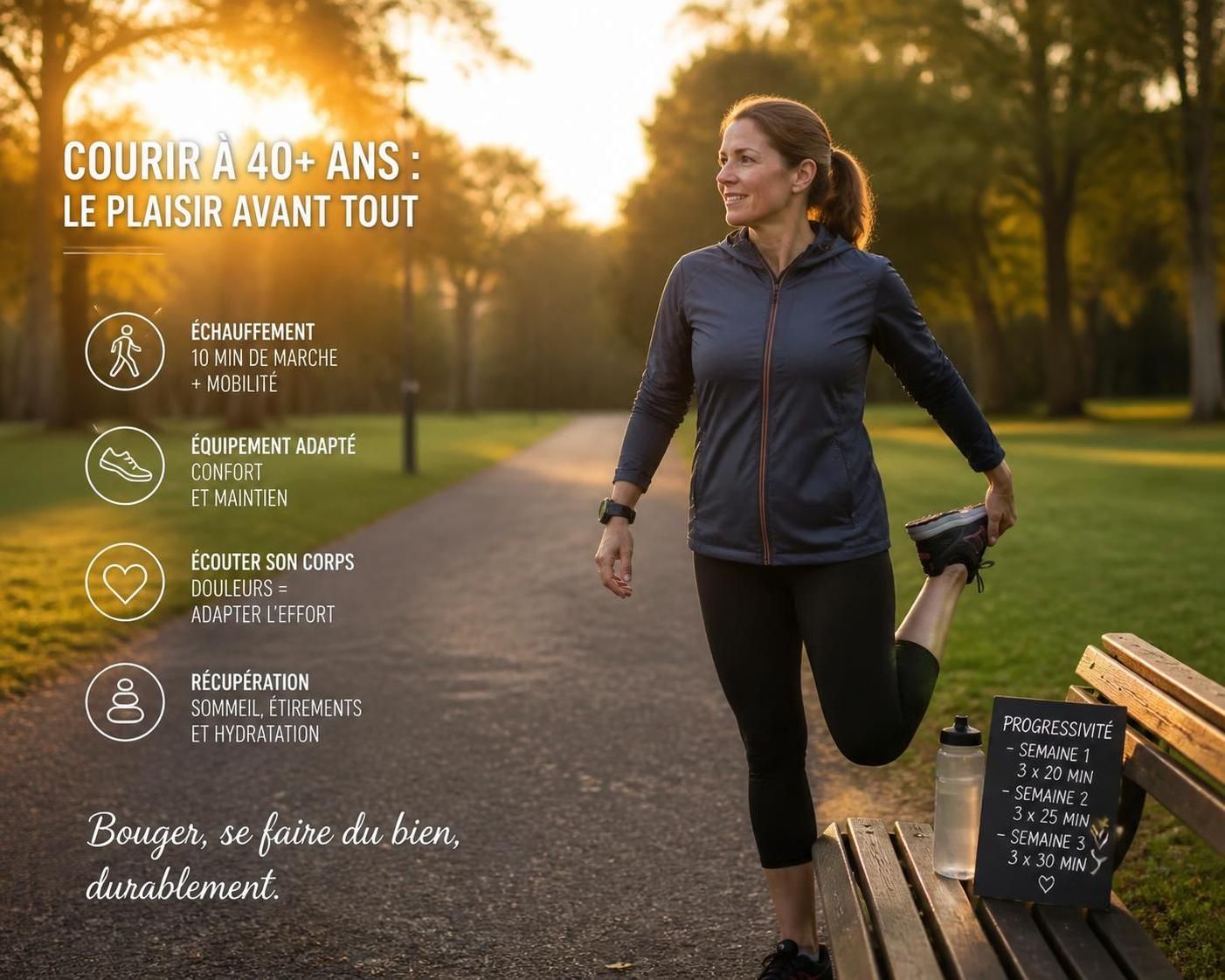 découvrez nos conseils pour reprendre la course à pied après 40 ans en toute sécurité, éviter les blessures et progresser à votre rythme.