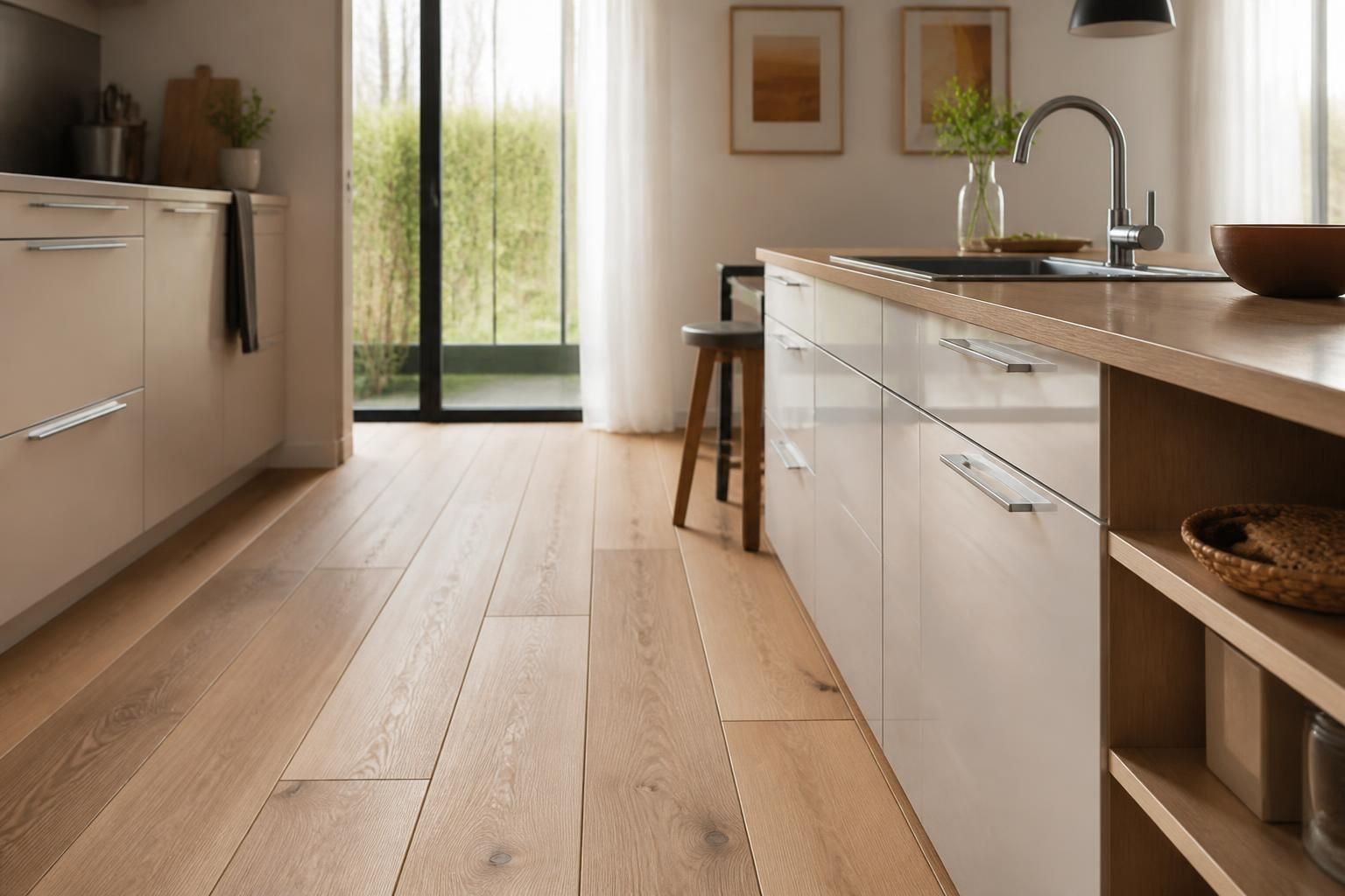 découvrez quel type de revêtement de sol, parquet flottant ou stratifié, offre la meilleure résistance et durabilité pour votre cuisine.