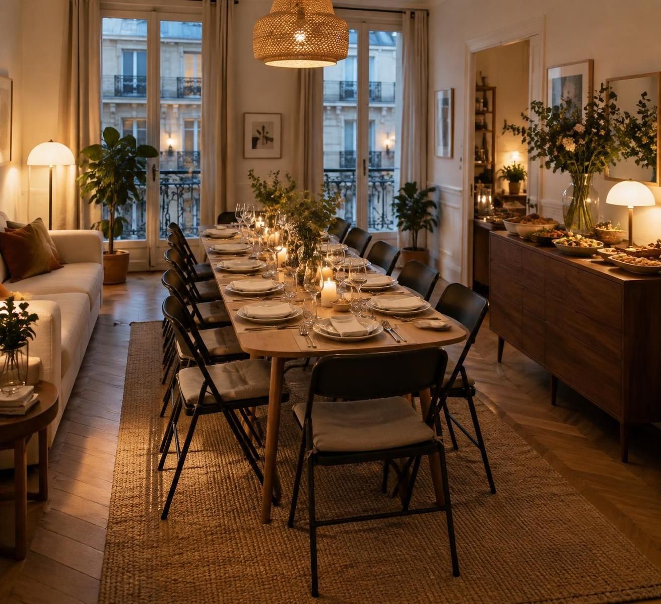 découvrez comment recevoir douze personnes à dîner dans un appartement de 50 m² grâce à des astuces d’aménagement, d’organisation et de convivialité.