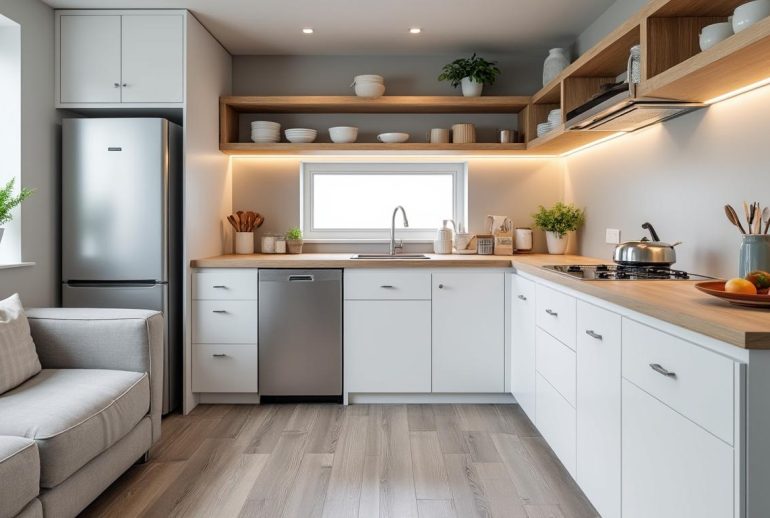 découvrez des astuces et conseils pour aménager une cuisine moderne et fonctionnelle tout en respectant un petit budget.